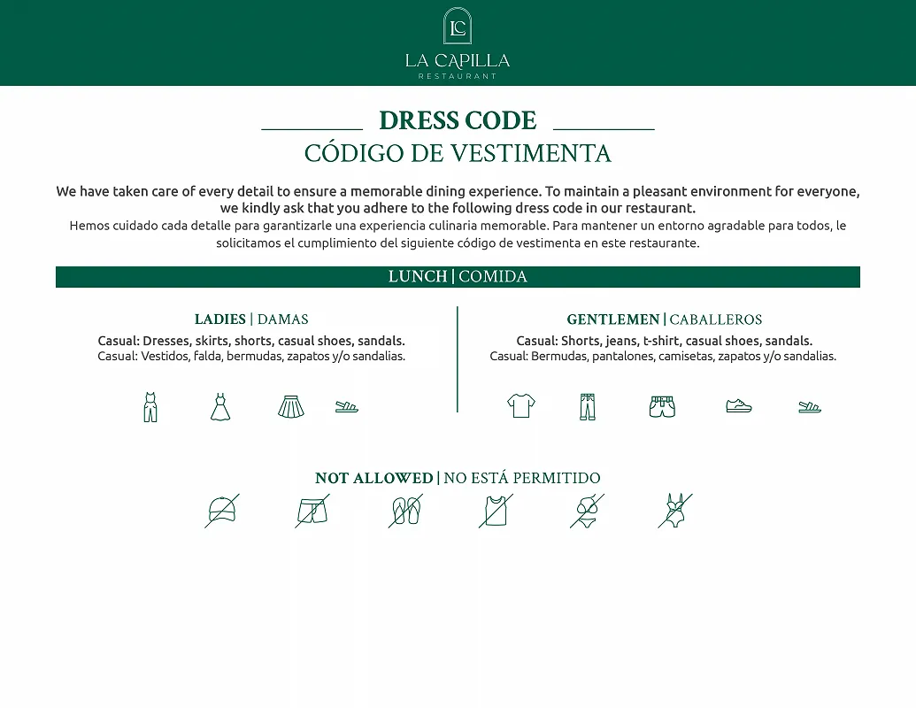 Código de Vestimenta del Restaurante