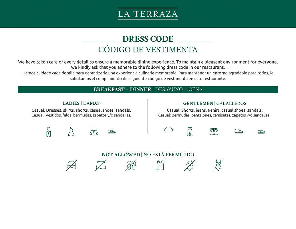 Código de Vestimenta del Restaurante