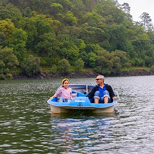 Paseo en lanchas de pedales